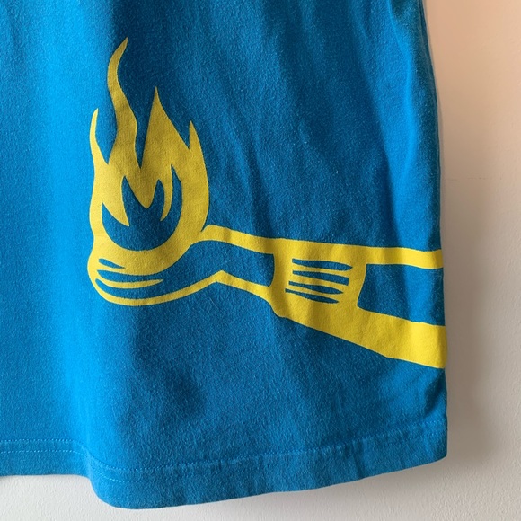 Bright Blue Vintage Jim Avignon Tiki Guy T-shirt - Picture 3 of 8